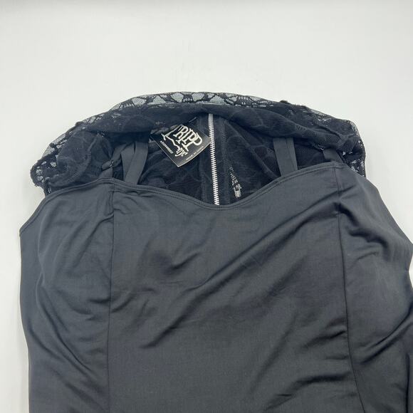 Tripp NYC Skull Lace Dress Black Knee Length Mini - Picture 6 of 11